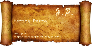 Herzog Petra névjegykártya